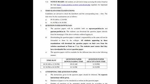 INSTRUCTIONS FOR STUDENTS-JANUARY 2021 ONLINE EXAMINATION FOR RE APPEAR PROFESSIONAL COURSES  PU CHD