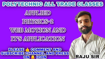 Lec:-01 applied physics 2nd (wave motion and it