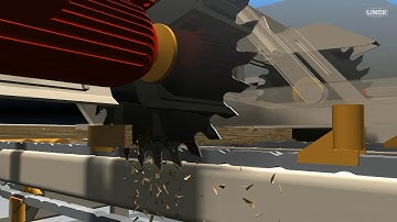 Pallet stock from 4 foot logs with Linck equipment