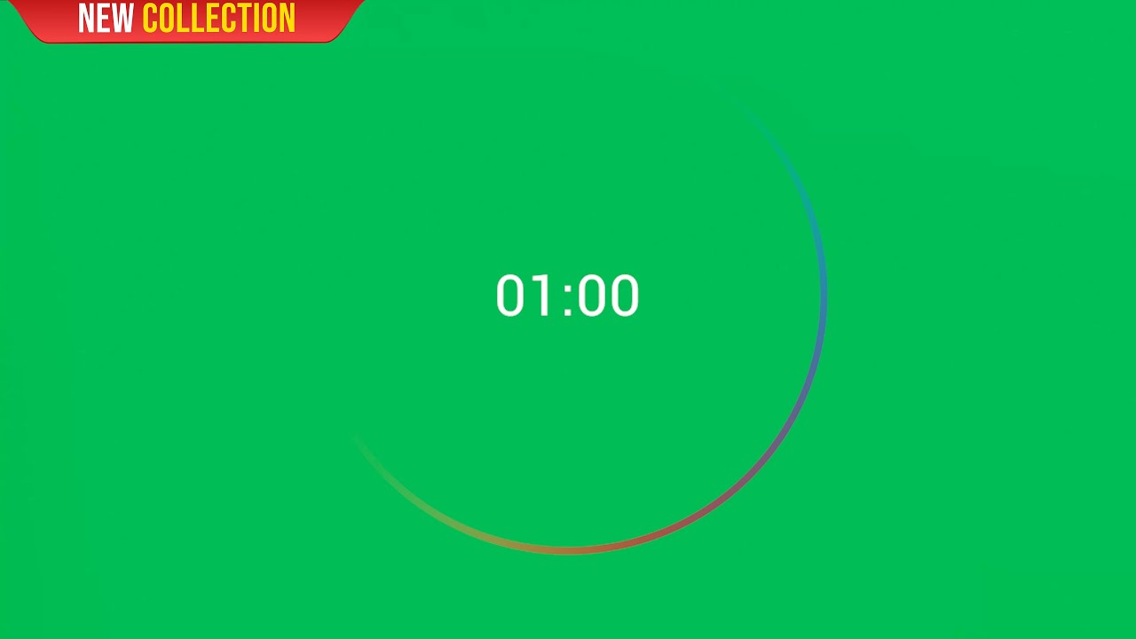 Green Screen 1 Minute Countdown Timer Animation | 4K | Global Kreators ...