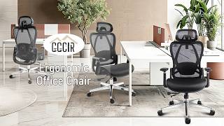 GGCIR Full Mesh Ergonomic Office Chair with Lumbar Support Black - 6303