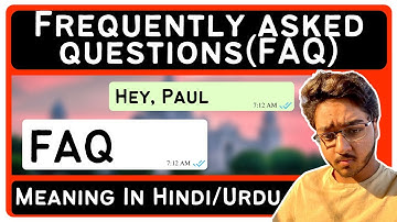 Frequently asked questions (FAQ) Meaning in Hindi/Urdu | Meaning of Frequently asked questions (FAQ)