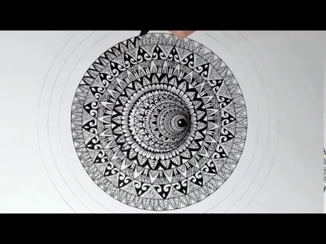 Download 3d Circle Drawing Using Mandala Art For Beginners 3d Illusion Mandala Pen Art 3d Circle Mandala Youtube