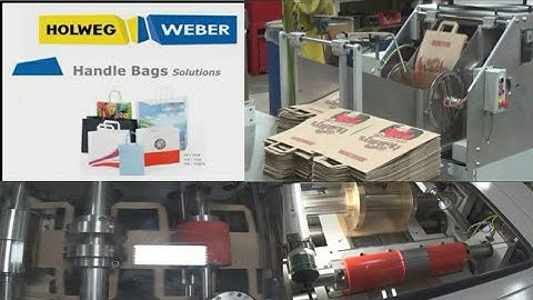 Square bottom bag machine with handle Holweg Weber .7FW with 7CHB  and Flexographic Printing Press