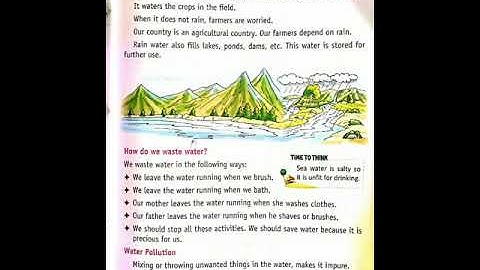 Class 1st | E.V.S | chapter 5 caring for water
