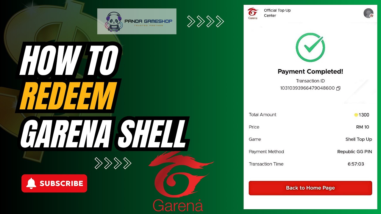 How to Redeem Garena Shell . কিভাবে সেল লোড করতে হয় - YouTube