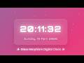 Glass Morphism Digital Clock 🔥 JavaScript Project for Beginners