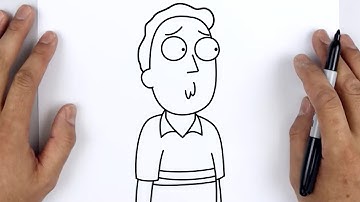 HOW TO DRAW JERRY SMITH | Rick and Morty - Easy Step By Step Tutorial For Beginners