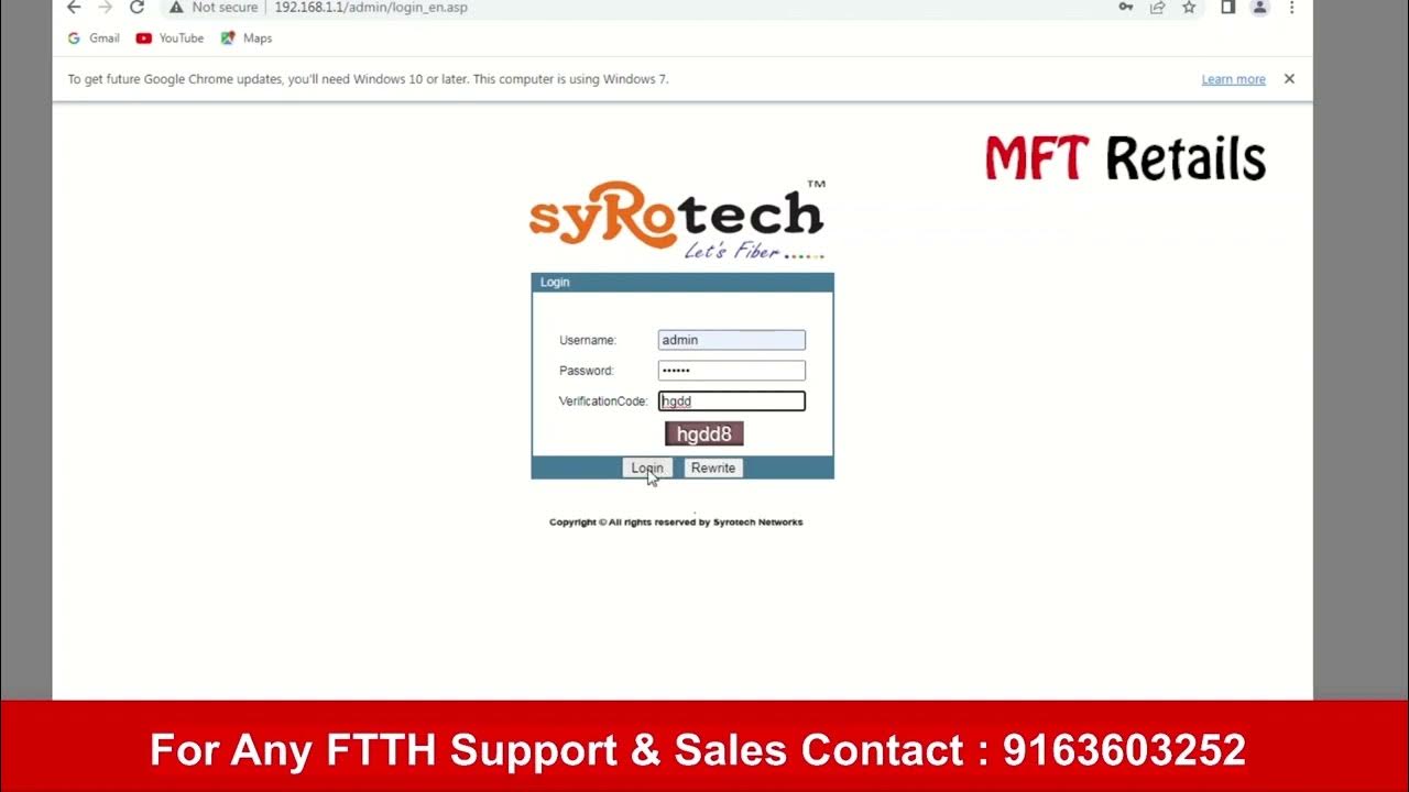 How To Change Syrotech Password