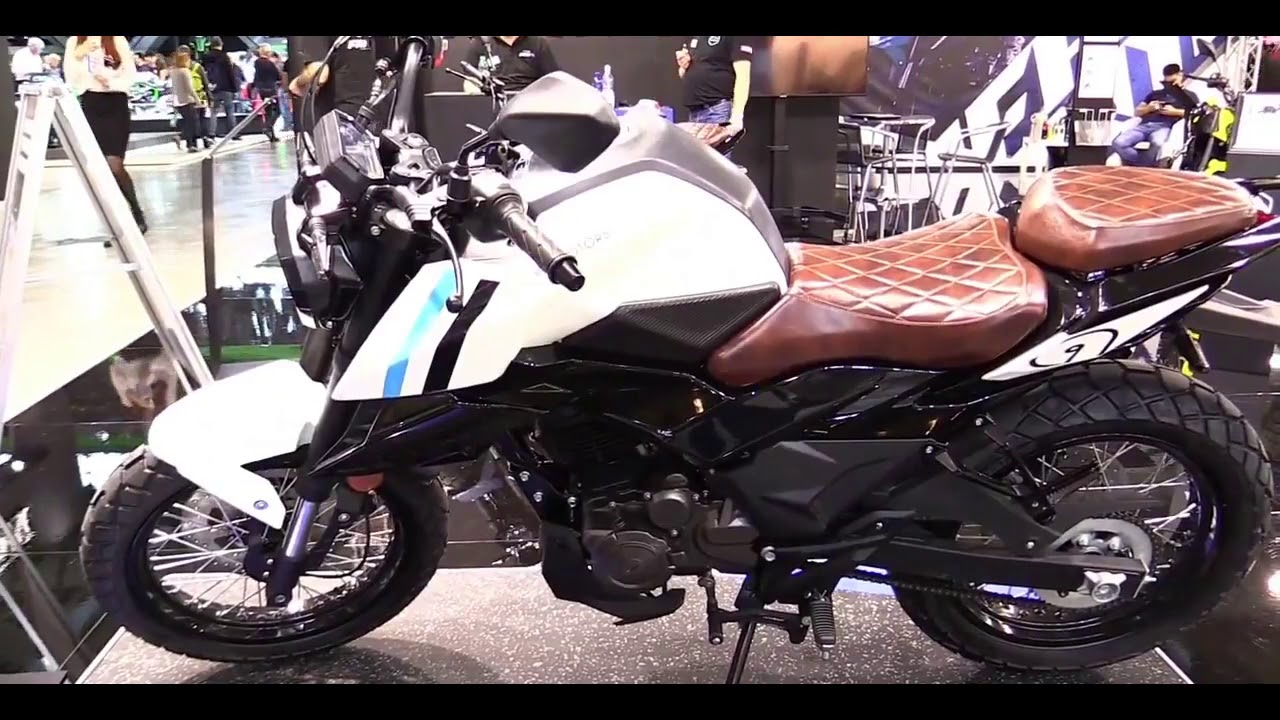 19 Fk Motors Fk12 Sx Street Scrambler 125cc Bike Look Around First Look At Motor Show Youtube