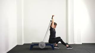 kBox4 Seated Single Arm Triceps Extension with kGrips