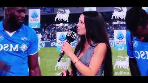 LUKAKU e ANGUISSA felici con GIUSY MELONI post Napoli Parma 2-1