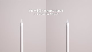 Apple pencilを1年半使うと、どのくらいペン先がすり減るか？