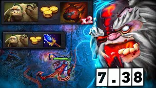 The reason why E-Blade still OP in 7.38d? 38 Kills Insane Rampage Pudge Raidboss Fountain Diving!!