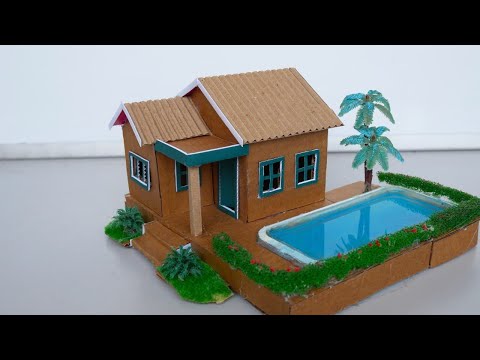 DIY Cardboard House with Pool and Garden| Simple and Fun @BackyardCrafts