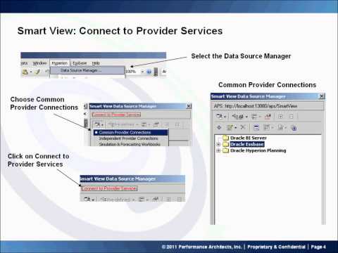 How to Connect to an Oracle Essbase Data Source using Smart View for Office Version 11.1.1.3