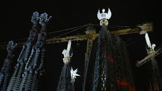 Sagrada Familia : les tours des évangélistes achevées et illuminées pour la première fois