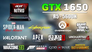 GTX 1650 Laptop Ryzen 5 5600H - 12 Games Tested 2023