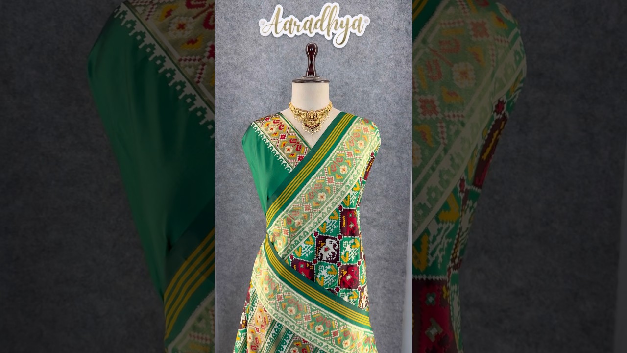 Premium Patola Weaving Elephant Design Saree