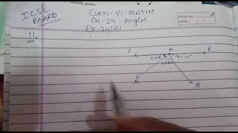 Q 11 Ex-24A ch-Angles class VI ICSE BOARD maths by love with mathematics
