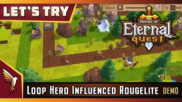 Heroes of Eternal Quest | Lets Try - GamePlay | DEMO - Loop Hero like Roguelike Deckbulder