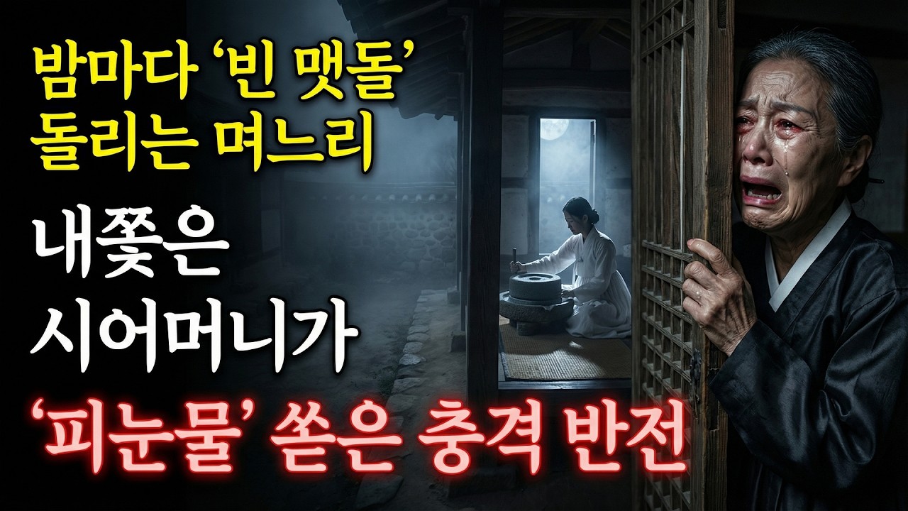 밤마다 빈 맷돌 돌리는 며느리 내쫓은 시어머니가 피눈물 쏟은 충격 반전 | 야담 | 옛날이야기 | 사이다 | 권선징악