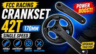 Single Speed Bicycle Crankset 42T | 170mm Alloy Chainwheel Set | Durable Bike Crank Review