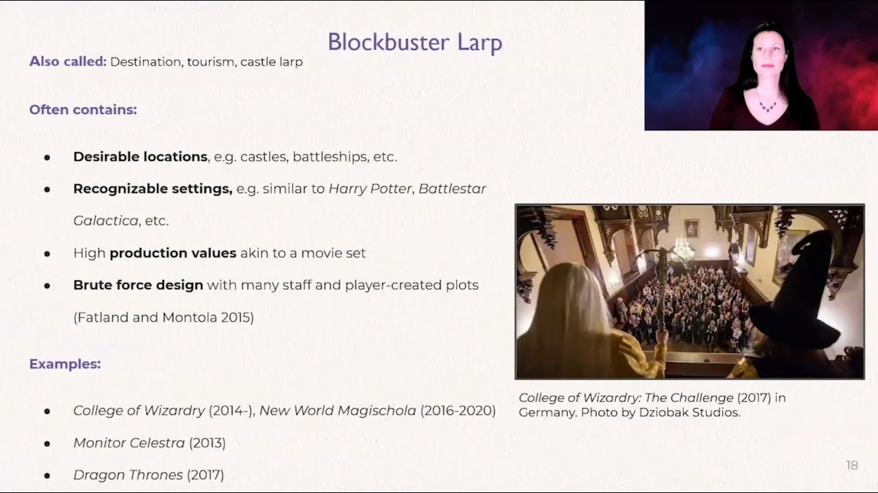 Introduction to Live Action Role-playing Games (Larp) -- Sarah Lynne Bowman