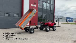 Foresteel FT 600 Tipping trailer with ATV