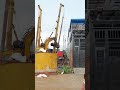 Inserting Big Pile Rebar Cage #shorts #diy #Pile #video #viral