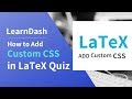 #LearnDash : How to Format quiz created through latex?
