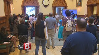 New Haven city leaders announce addition of solar rays to schools, armory
