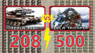 Electric Battle - Tesla Tanks vs Tesla Troopers - Red Alert 2