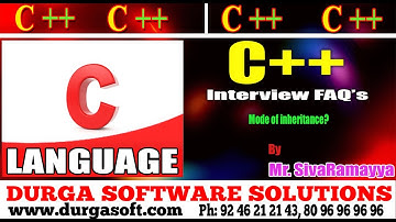 C++ tutorial || Inter view Faq