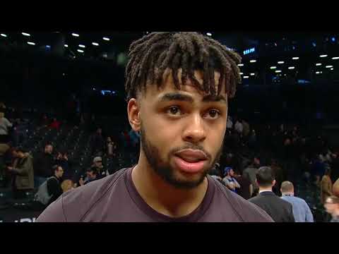 D'Angelo Russell leads Nets to 116-108 victory over Sixers - YouTube