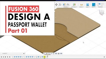 How to Design Using Fusion 360  - FREE Leather Craft DIY Passport Wallet Leather Template Part 01