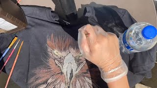 BLEACH PAINTING TUTORIAL - My technique for diy bleach painting custom clothing!