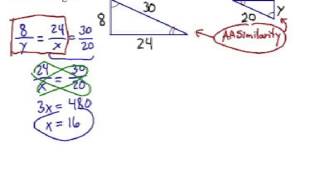 Similar Triangles: Finding the Missing Parts
