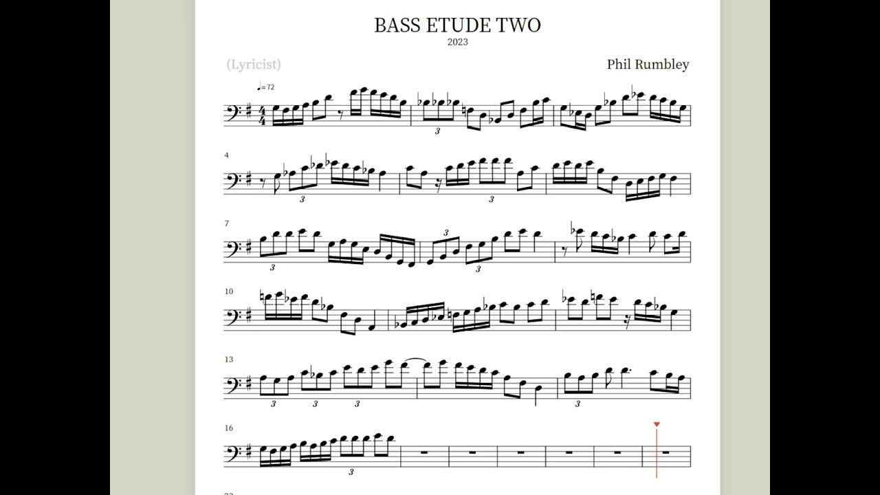 2022 TMEA Jazz Bass Etude 2 YouTube