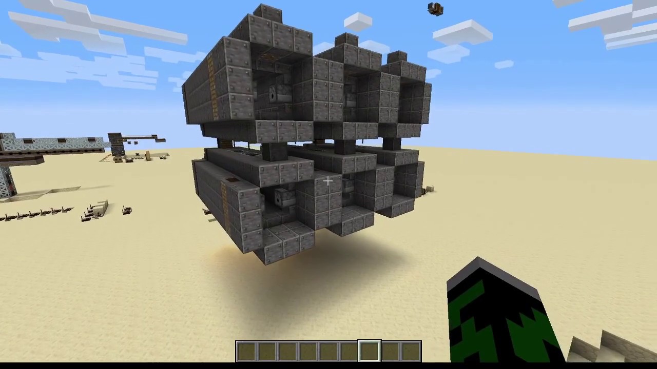 Minecraft (1.14) Create Mod (v0.2.3) Movable Mega Cannon - YouTube