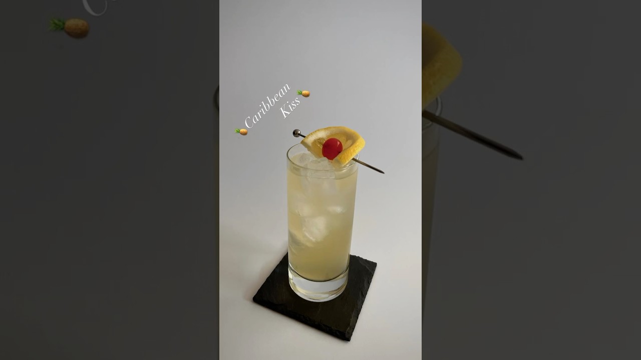 A taste of paradise in every sip — the Caribbean Kiss🍍(own creation) 