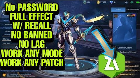 Gusion Legend Skin Cosmic Gleam Script || Full Effect W/ Recall || No Password