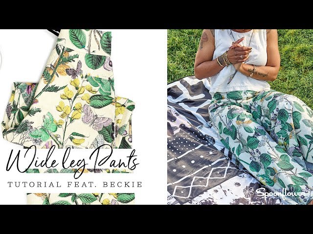 パンツ add SS25 Add Trousers (11AWD70 7295) Wide Leg Pants Tutorial | Spoonflower - YouTube