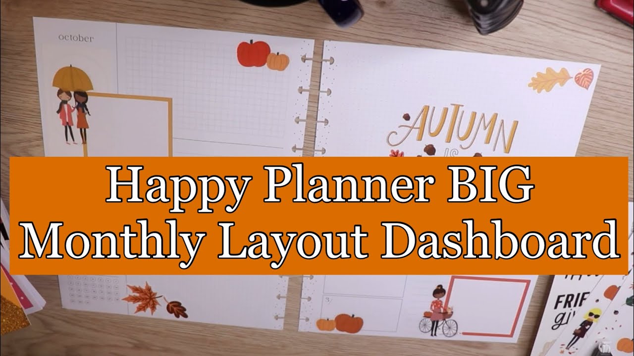 Plan With Me * October Monthly Dashboard* // BIG Monthly Layout // Fall ...