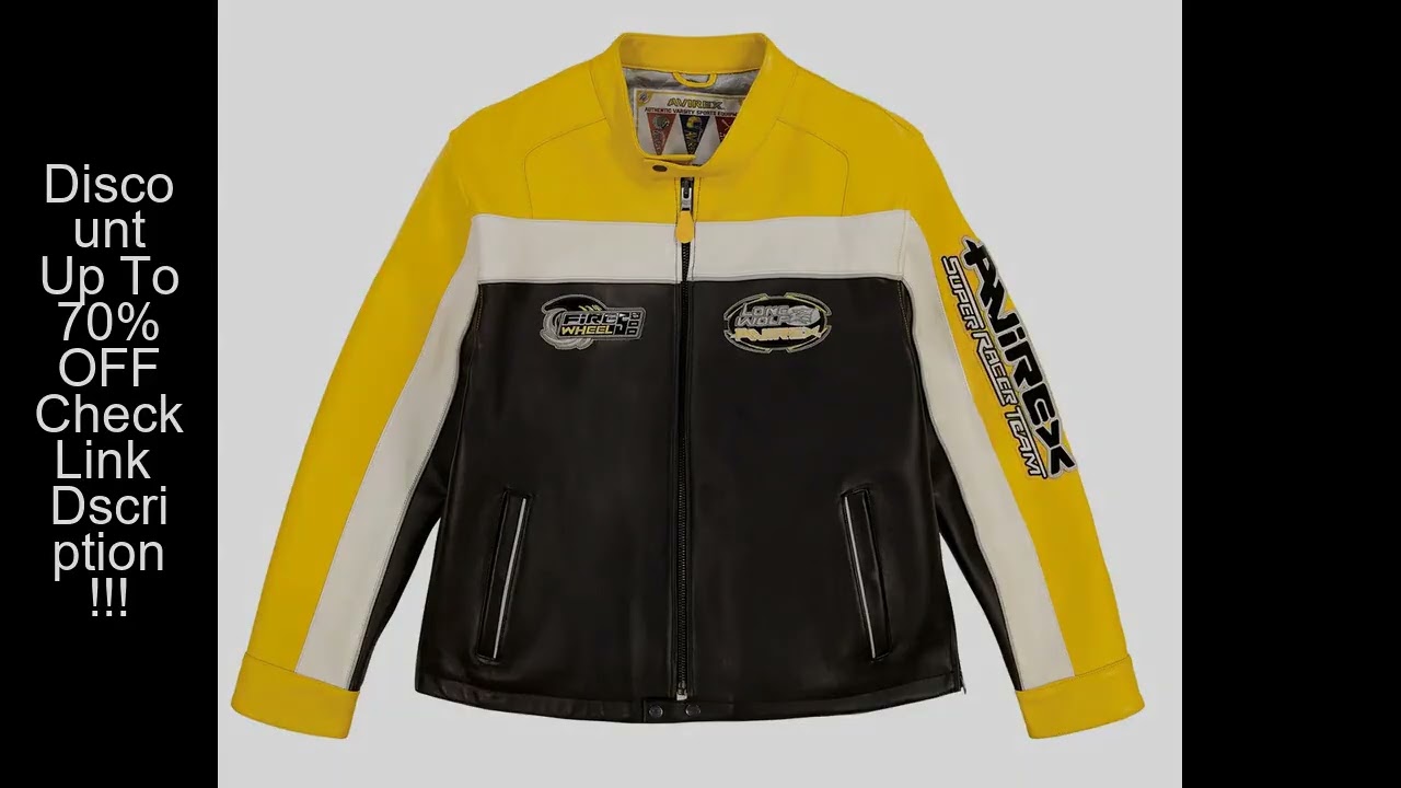 AVIREX new LONE WOLF RACER JACKET men's European lambskin motorcycle racing suit riding suit fashion