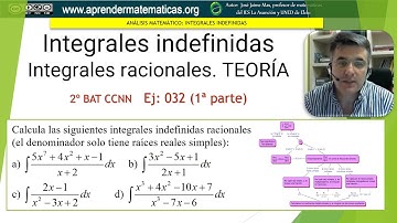 Integral racional. Toda la teoría . CCNN2 032 (1ª parte). José Jaime Mas