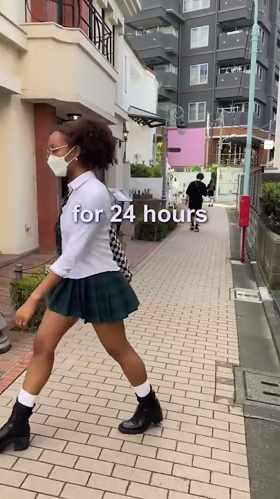 BECOMING A JAPANESE SCHOOLGIRL FOR 24H (like for pt. 2) #shorts