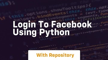 Login to facebook using python