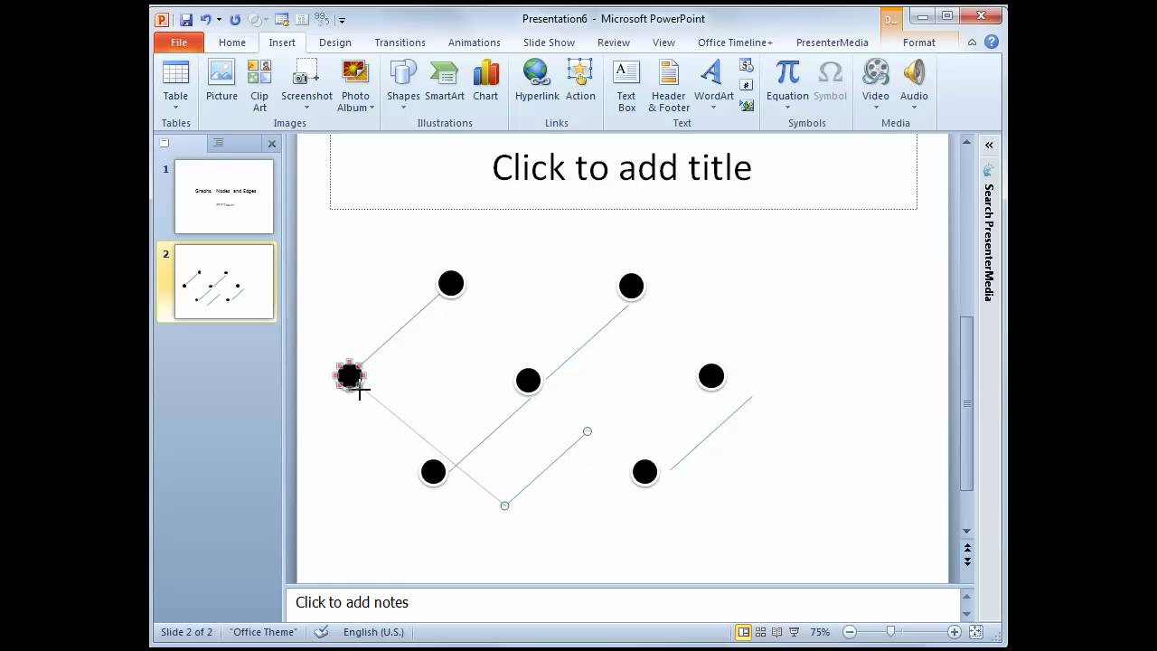 Powerpoint Graph With Edges Graph with Edges in PowerPoint 2010 - YouTube