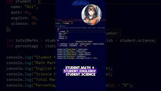 Task 21: Calculate Total Marks &amp; Percentage Using JavaScript Object 💯